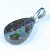 Australian Boulder Opal Silver Pendant with Silver Chain (14mm x 9.5mm) Code - FF416