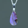 Natural Australian Boulder Opal Silver Pendant