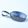 Australian Boulder Opal Silver Pendant with Silver Chain (13mm x 9mm) Code - FF384