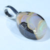 Australian Boulder Opal Silver Pendant with Silver Chain (14mm x 11mm) Code - FF391