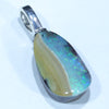 Australian Boulder Opal Silver Pendant with Silver Chain (14mm x 8.5mm) Code - FF435