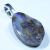 Australian Boulder Opal Silver Pendant with Silver Chain (16mm x 10mm) Code - FF415