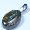 Australian Boulder Opal Silver Pendant with Silver Chain (13mm x 9.5mm) Code - FF455