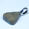 Australian Boulder Opal Silver Pendant with Silver Chain (12mm x 11mm) Code - FF407