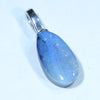 Australian Boulder Opal Silver Pendant with Silver Chain (14mm x 7mm) Code - FF421