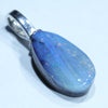 Australian Boulder Opal Silver Pendant with Silver Chain (14mm x 7mm) Code - FF421