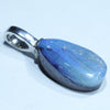 Australian Boulder Opal Silver Pendant with Silver Chain (14mm x 7mm) Code - FF421