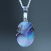 Natural Australian Boulder Opal Silver Pendant