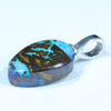 Australian Boulder Opal Silver Pendant with Silver Chain (14mm x 9mm) Code - FF449