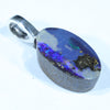 Australian Boulder Opal Silver Pendant with Silver Chain (14mm x 8.5mm) Code - FF385