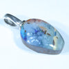 Australian Boulder Opal Silver Pendant with Silver Chain (15mm x 10mm) Code - FF373