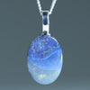 Natural Auatralian Boulder Opal Silver Pendant