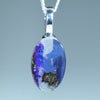 Natural Australian Queensland Boulder Opal Silver Pendant