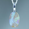 Natural Australian Boulder Opal Silver Pendant