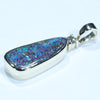 Natural Australian Boulder Opal and Diamond Gold Pendant (16mm x 7mm) Code - AA179