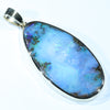 Large Australian Boulder Opal Gold Pendant (40mm x 20mm) Code - AA134