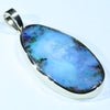 Large Australian Boulder Opal Gold Pendant (40mm x 20mm) Code - AA134