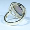 Australian Crystal Opal and Diamond Gold Ring Size 7 Code - EM258