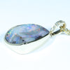 Natural Australian Boulder Opal and Diamond Gold Pendant (20mm x 13mm) Code - AA188