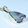 Natural Australian Boulder Opal and Diamond Gold Pendant (20mm x 13mm) Code - AA188