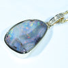 10k Gold - Solid Queensland Boulder Opal - Natural Diamonds