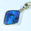 10k Gold - Solid Queensland Boulder Opal - Natural Diamond