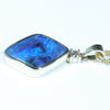 Natural Australian Boulder Opal and Diamond Gold Pendant (15mm x 7.5mm) Code - AA128