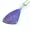 Natural Australian Boulder Opal and Diamond Gold Pendant (24.5mm x 15mm) Code - AA172