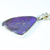 Natural Australian Boulder Opal and Diamond Gold Pendant (24.5mm x 15mm) Code - AA172