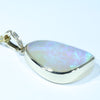 Large Lightning Ridge Crystal Opal and Diamond Gold Pendant (23mm x 19mm) Code - AA175