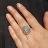 Australian Crystal Opal and Diamond Gold Ring Size 7 Code - EM258