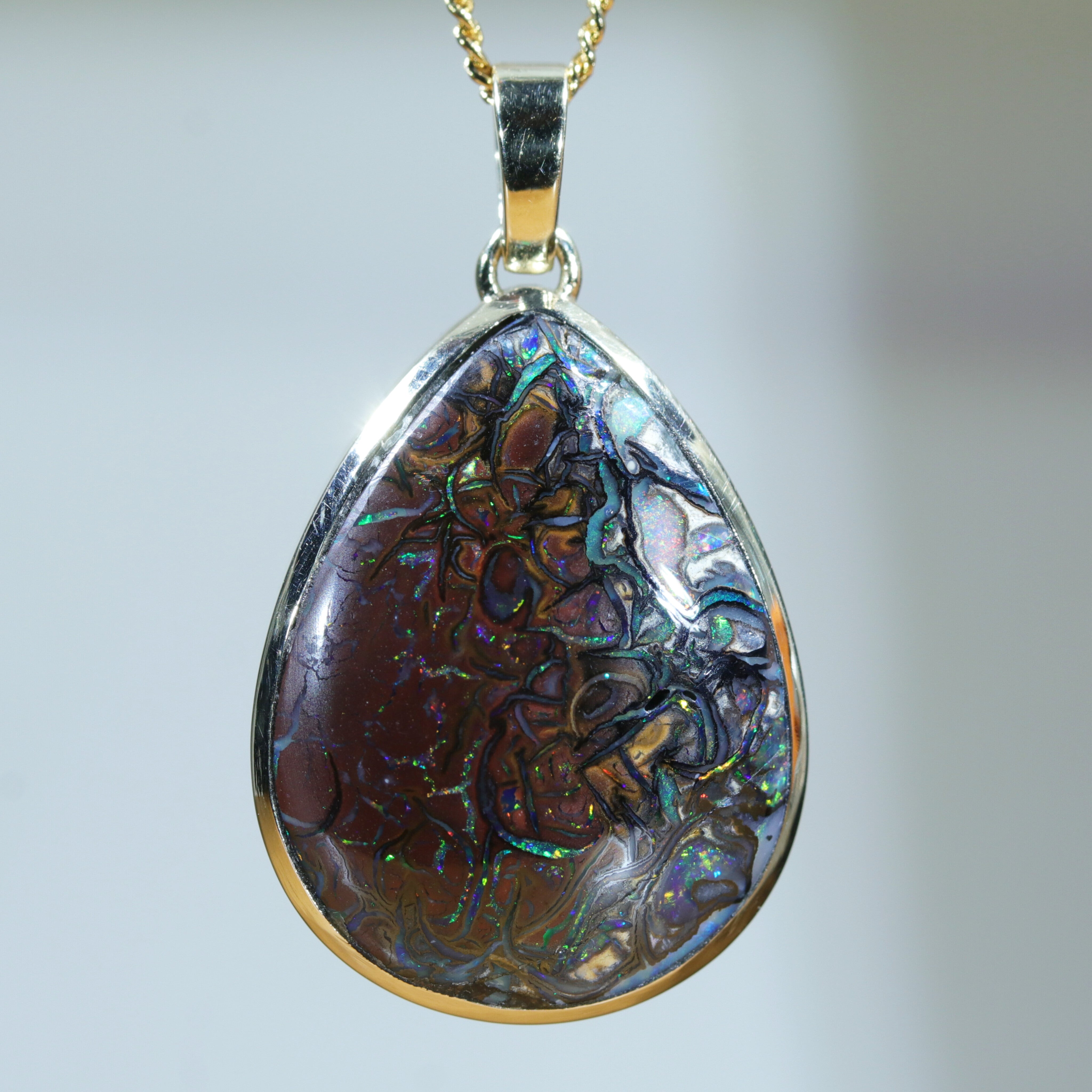 Stunning Koroit Boulder outlets Opal Electroformed Necklace