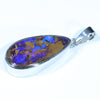 Queensland Boulder Opal Silver Pendant with Silver Chain (19mm x 9mm) Code - FF493
