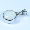 Coober Pedy Opal and Diamond Silver Pendant with Silver Chain (8.5mm x 8.5mm) Code - FF437