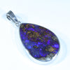 Queensland Boulder Opal Silver Pendant with Silver Chain (24mm x 16mm) Code - FF516