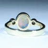Coober Pedy Crystal Opal and Diamond Gold Ring -  Size 6 US  Code EM270