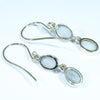 Coober Pedy White Opal Gold Earrings (8 x 6mm) Code EE94