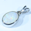 Sterling Silver - Solid Coober Pedy White Opal - Natural Diamond