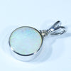 Coober Pedy Crystal Opal and Diamond Silver Pendant with Silver Chain (9mm x 9mm) Code - FF514