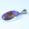Queensland Boulder Opal Silver Pendant with Silver Chain (16mm x 9mm) Code - FF490
