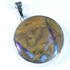 Queensland Boulder Opal Silver Pendant with Silver Chain (22mm x 22mm) Code - FF489