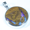 Queensland Boulder Opal Silver Pendant with Silver Chain (22mm x 22mm) Code - FF489