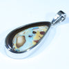 Queensland Boulder Opal Silver Pendant with Silver Chain (24mm x 12mm) Code - FF439