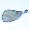Large Queensland Boulder Opal Silver Pendant with Silver Chain (30mm x 18mm) Code - FF510
