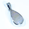 Queensland Boulder Opal Silver Pendant with Silver Chain (15mm x 9mm) Code - FF76