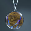 Queensland Boulder Opal Silver Pendant with Silver Chain (22mm x 22mm) Code - FF489