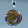 Queensland Boulder Opal Silver Pendant with Silver Chain (22mm x 22mm) Code - FF489