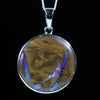 Queensland Boulder Opal Silver Pendant with Silver Chain (22mm x 22mm) Code - FF489