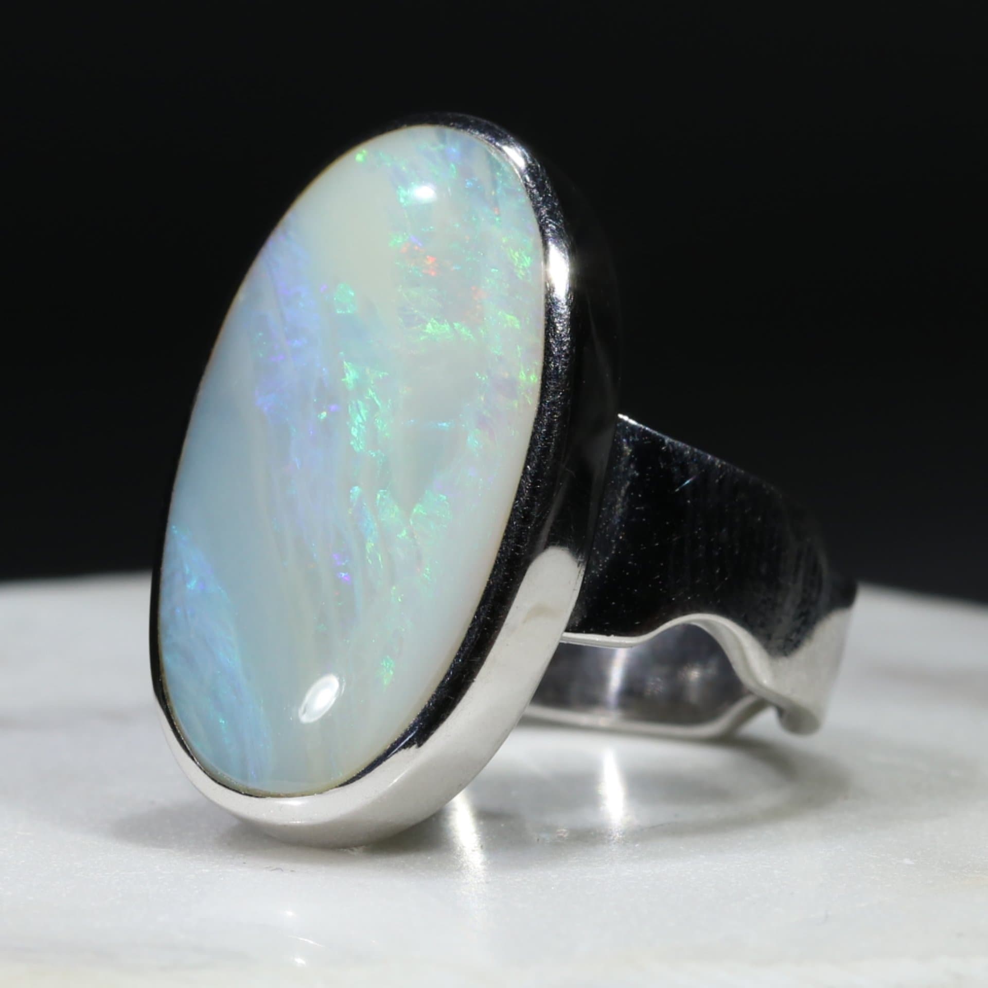 Australia Opal Rings Women | Opal Engagement Ring Australia - Natural Ring  5pcs 4 6mm - Aliexpress
