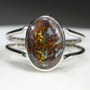 Natural Australian Matrix Opal Silver Ring